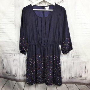 Cooperative UO Navy Blue Confetti Midi Dress M